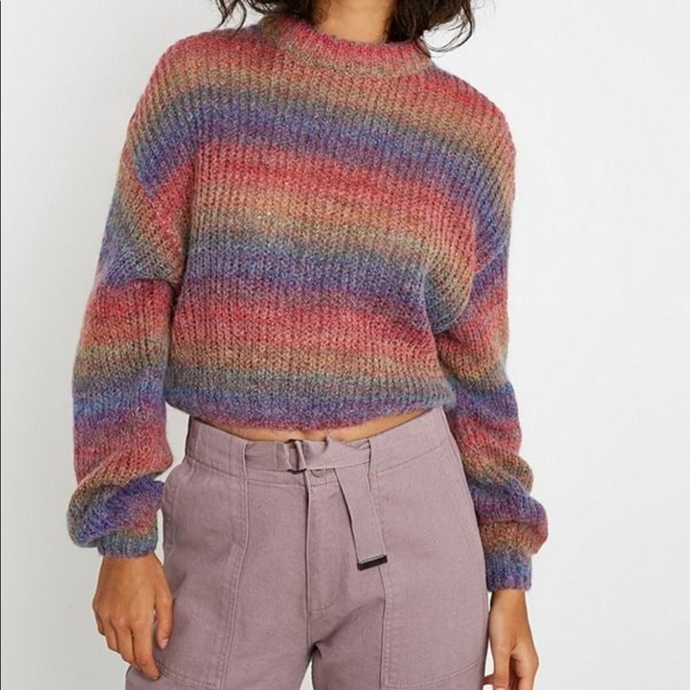 UO Striped Balloon Sleeve Sweater